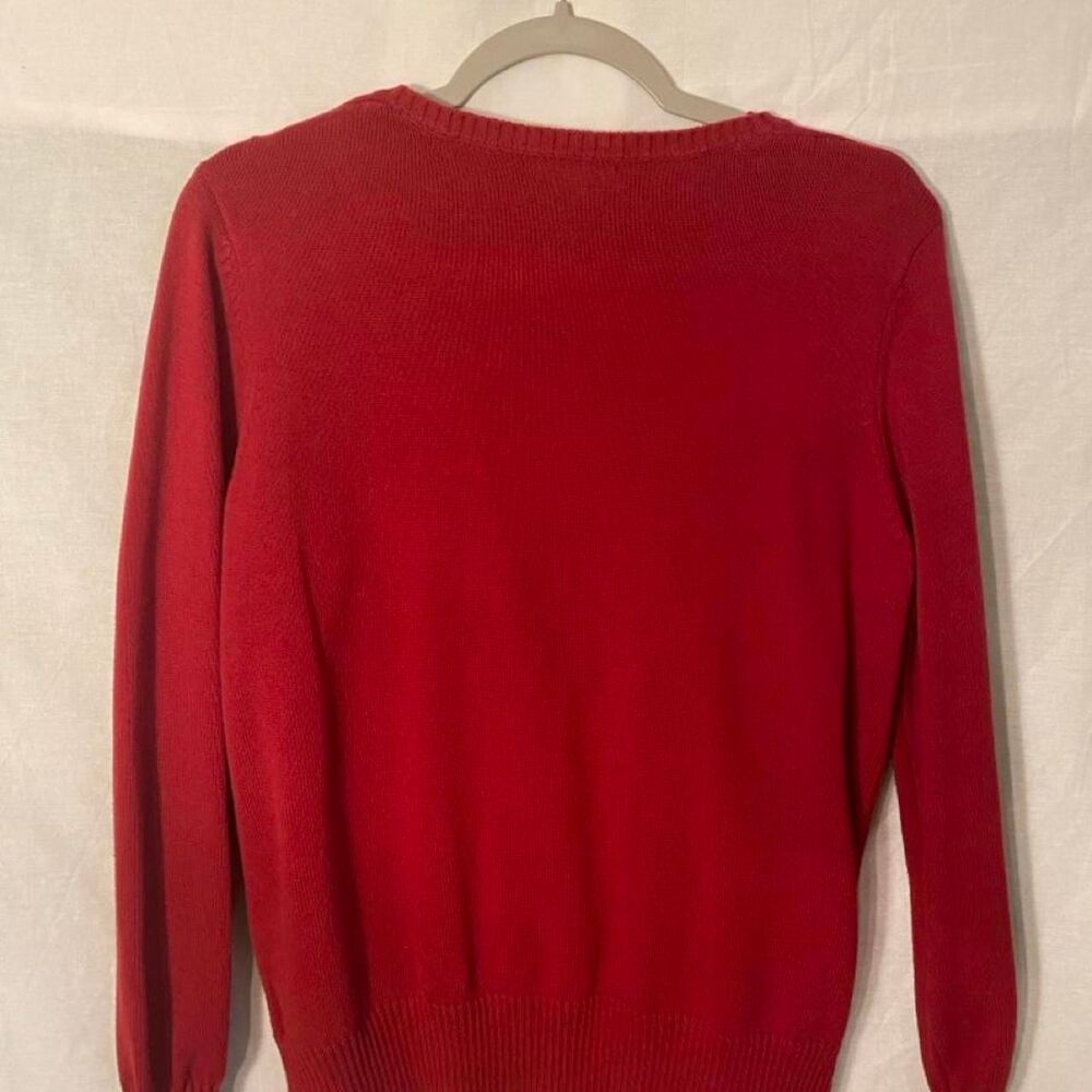 Eddie-bauer Women's Red and Burgundy Cardigan - Picture 3 of 6